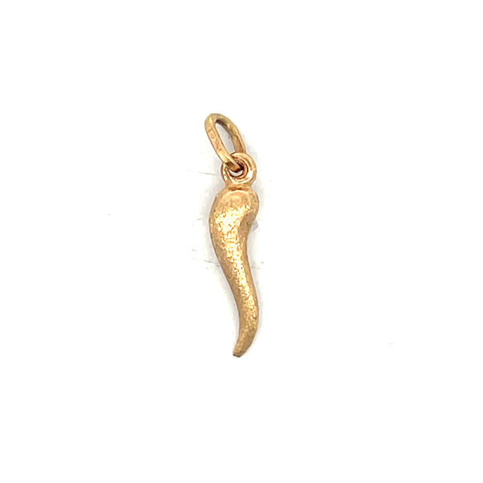 Cornicello Good Luck Charm in 14k Yellow Gold