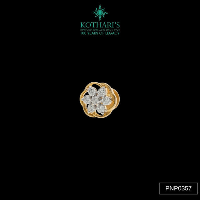 Diamond Nose Pin in 18KT Yellow Gold