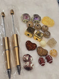 DIY Beadable pens Kit Brown