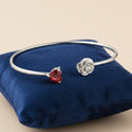Dual Spark Open Cuff Bracelet – 925 Silver