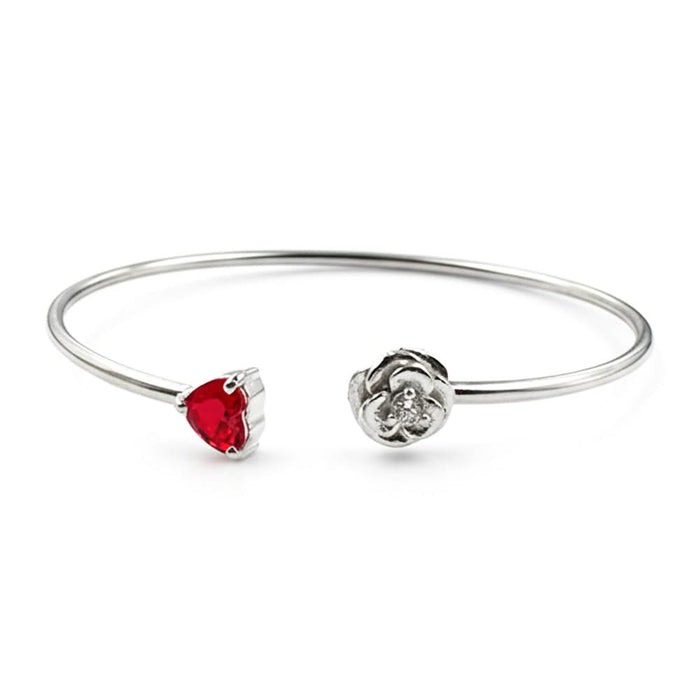 Dual Spark Open Cuff Bracelet – 925 Silver