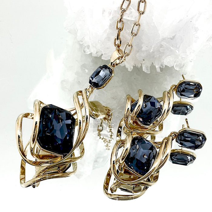 Emerald Cut Premium Crystal Set