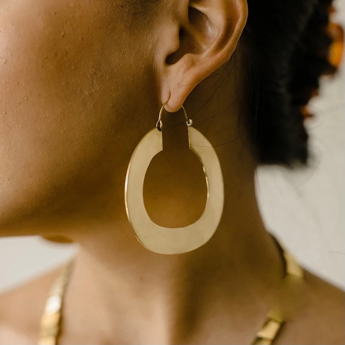 flat hoop earrings