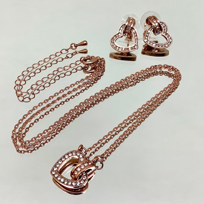 Floating Heart Crystal Set
