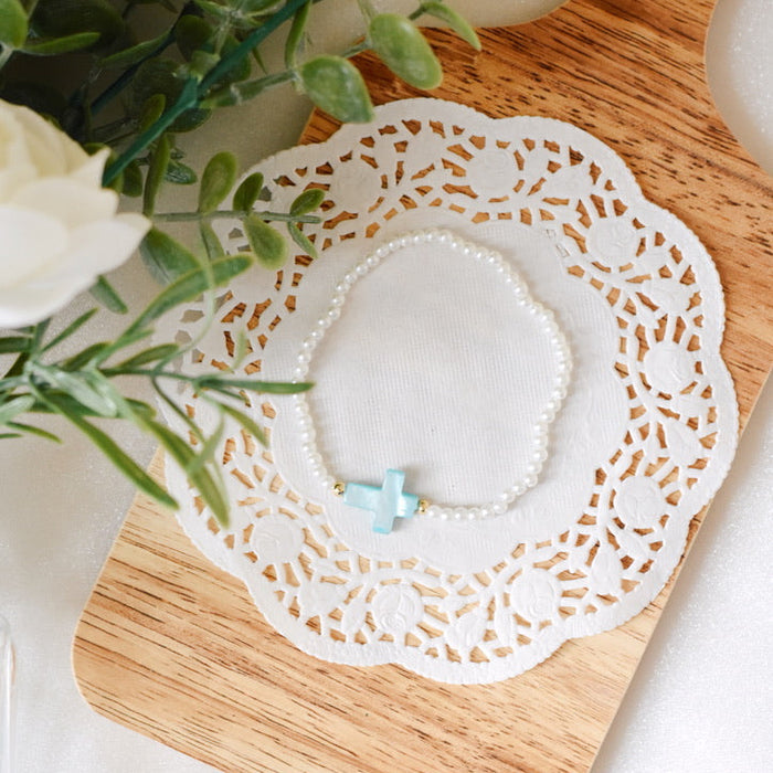 Flourish Pastel Cross Bracelet