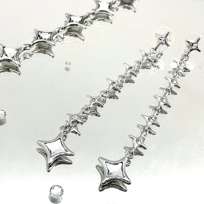 Four Pointed Star Shape Crystal Set
