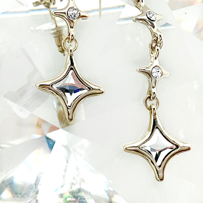 Four Pointed Star Shape Crystal Set