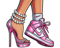 Girl and Boyish Shoes- DTF TRANSFER Prints