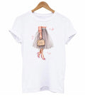 Girl Skirt pink shoes and pink bag DTF Transfer 7 x 9 Inches