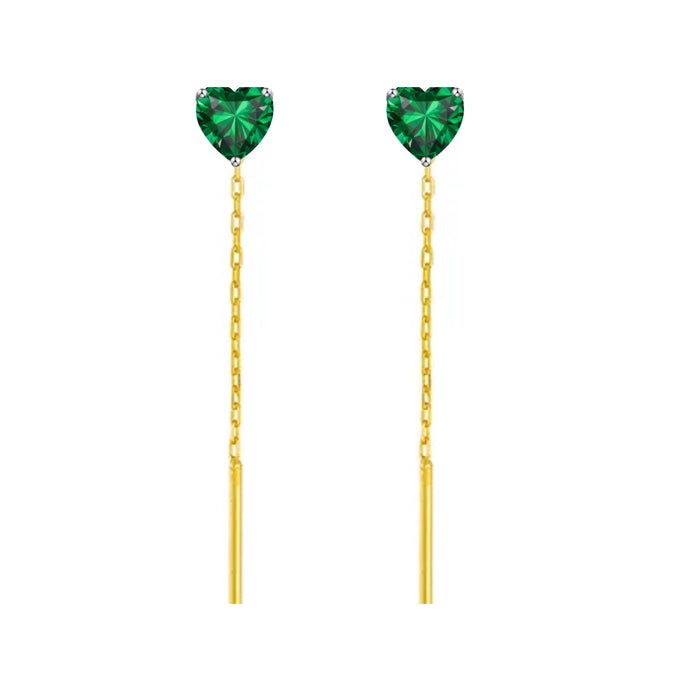 Green love Silver Sui dhaga