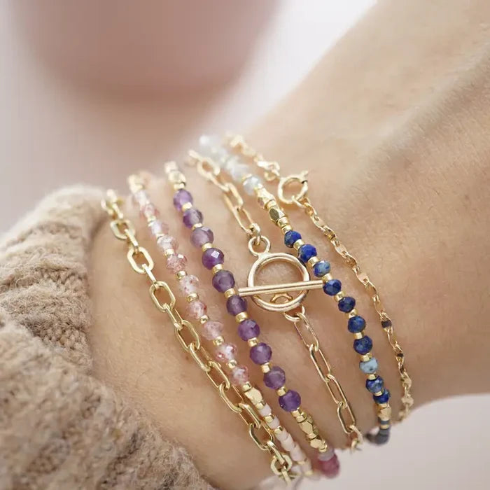 healing gemstone stacking bracelets