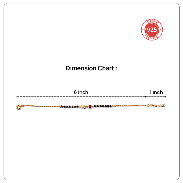 Infinity Heart Mangalsutra Bracelet