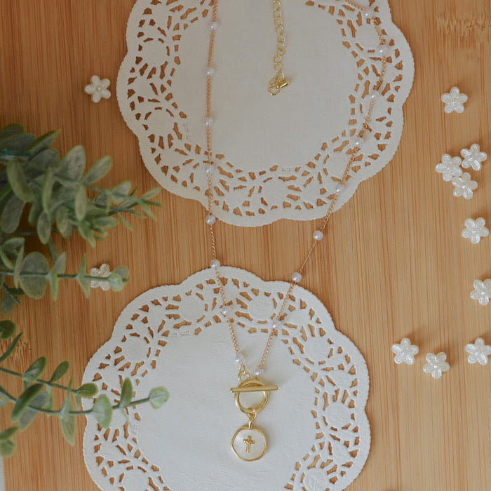 Ivory Grace Cross Necklace