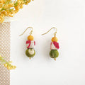 kantha shapes drop earrings