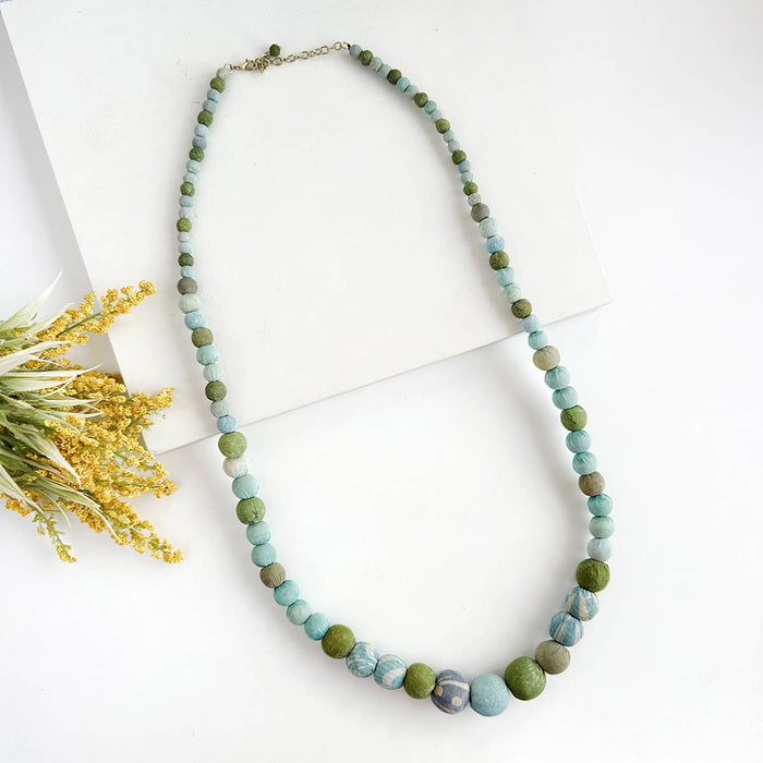 kantha waves necklace