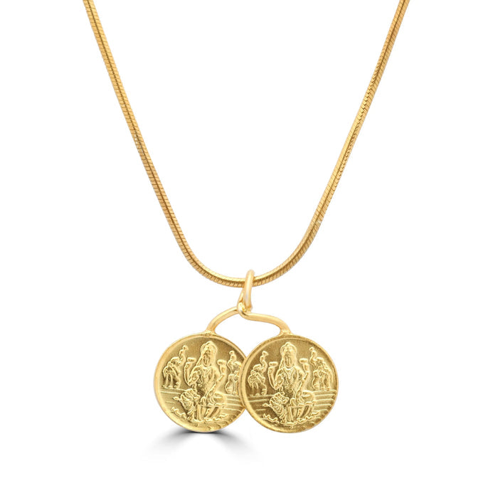Lakshmi 999 Silver Double locket