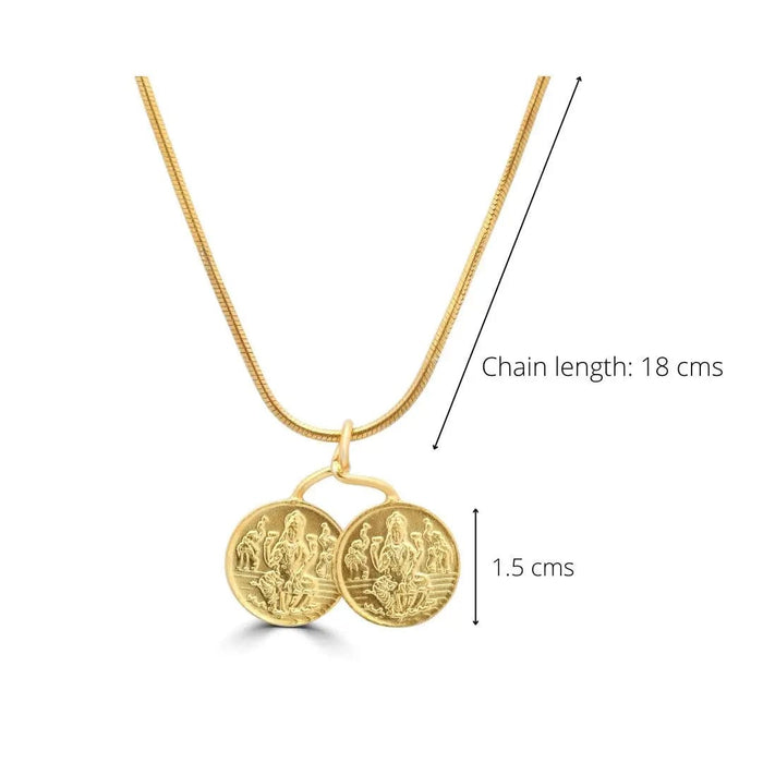 Lakshmi 999 Silver Double locket