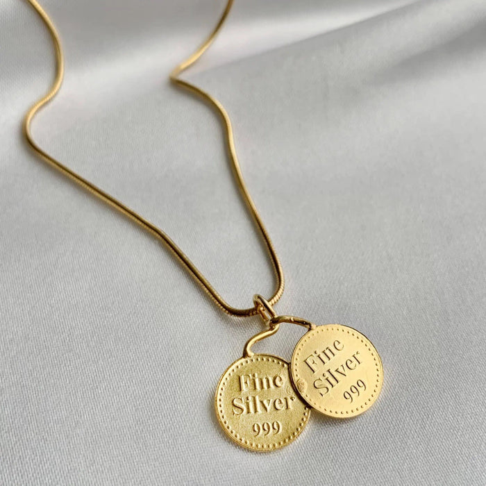 Lakshmi 999 Silver Double locket