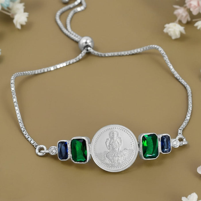 Lakshmi 999 Sterling Silver Coin Bracelet