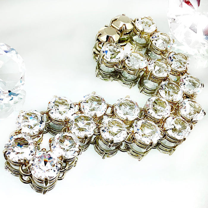 Large Diamond Cut Crystal Set