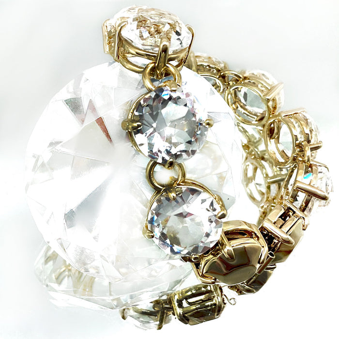 Large Diamond Cut Crystal Set