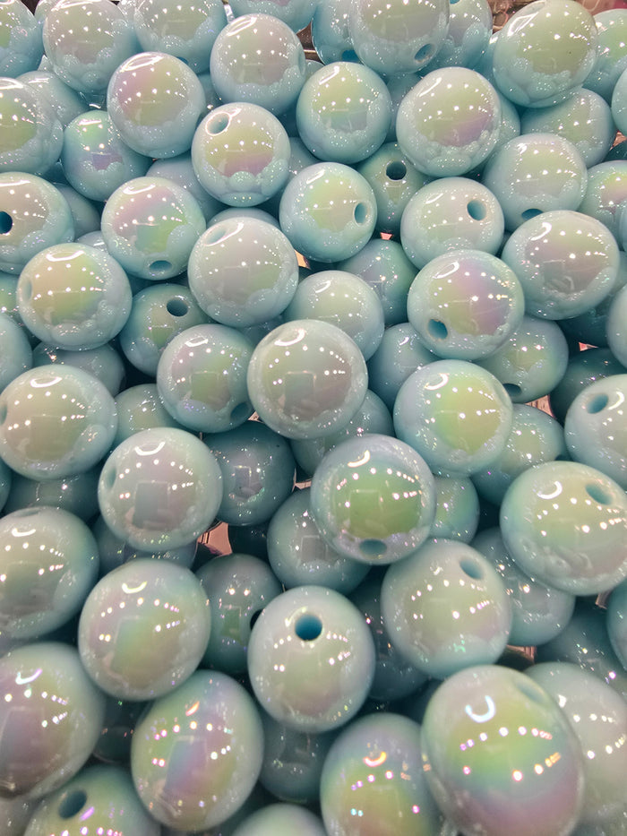 Light blue 16mm Acrylic AB beads