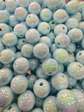 Light blue 16mm Acrylic AB beads