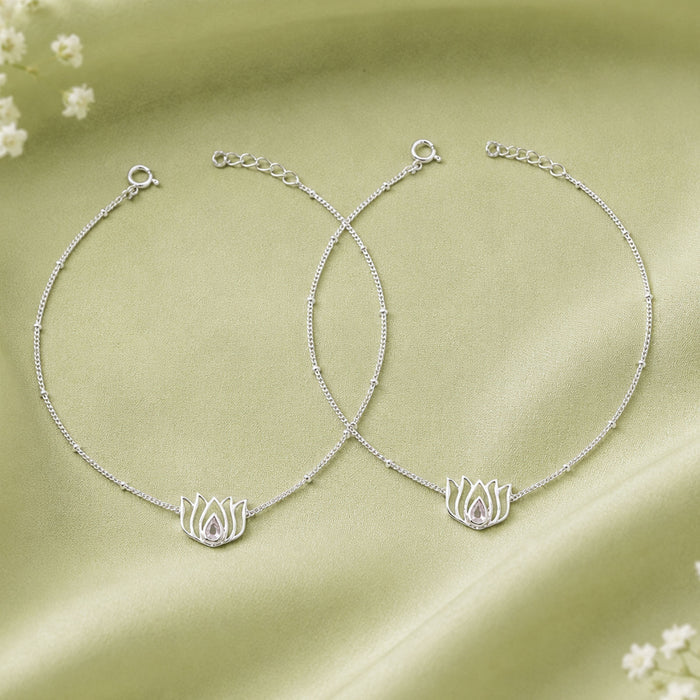 Lotus 92.5 Sterling Silver Anklet