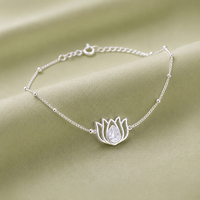 Lotus 92.5 Sterling Silver Anklet