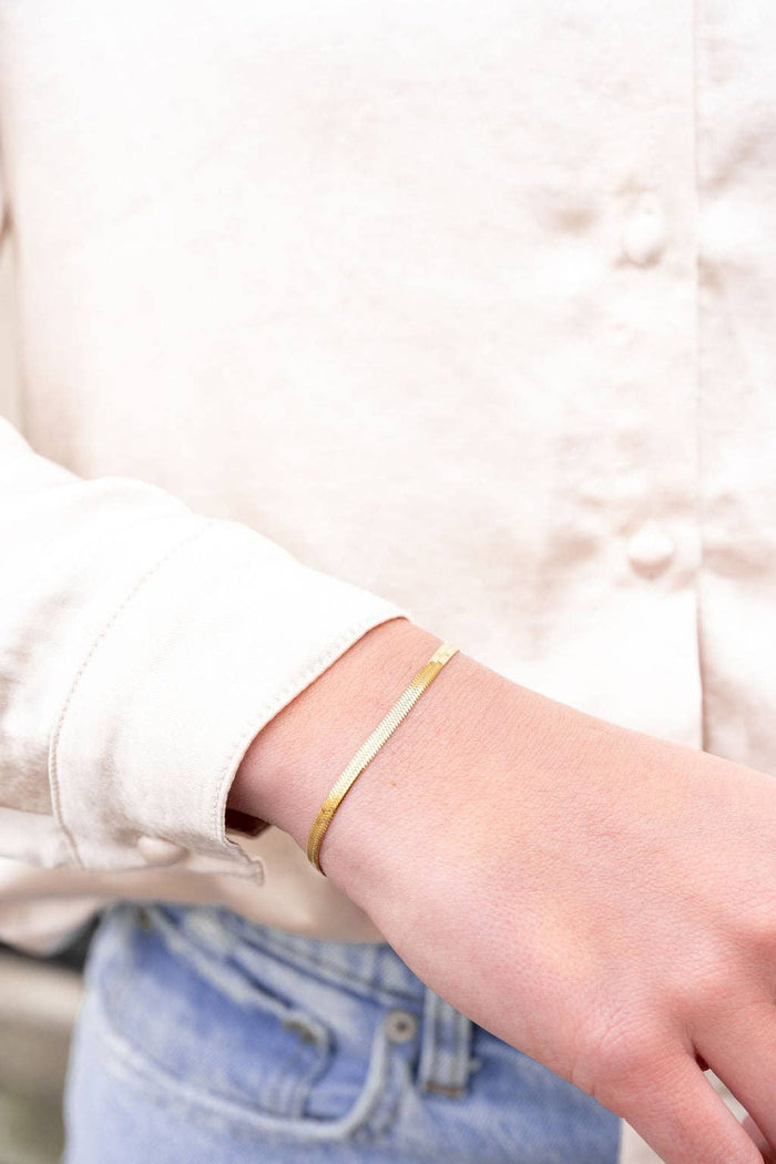 luxe herringbone bracelet