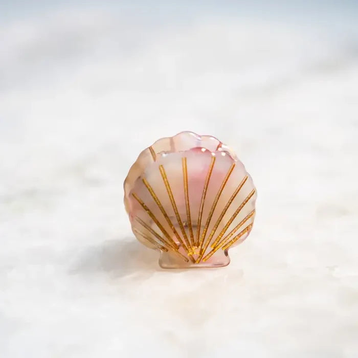 mini scallop shell hair clip