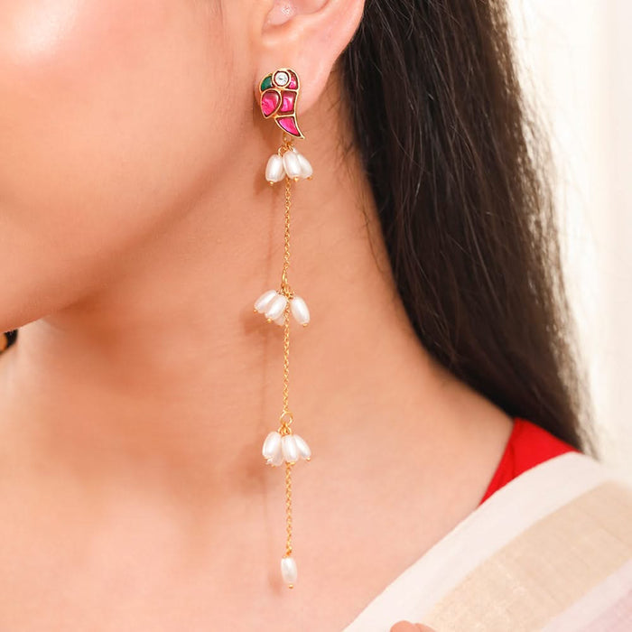 Mithu Pearl Dazzlers 24k Gold Plated Earrings