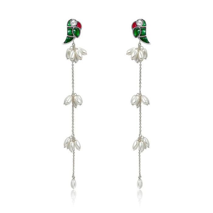 Mithu Pearl Dazzlers Silver Earrings