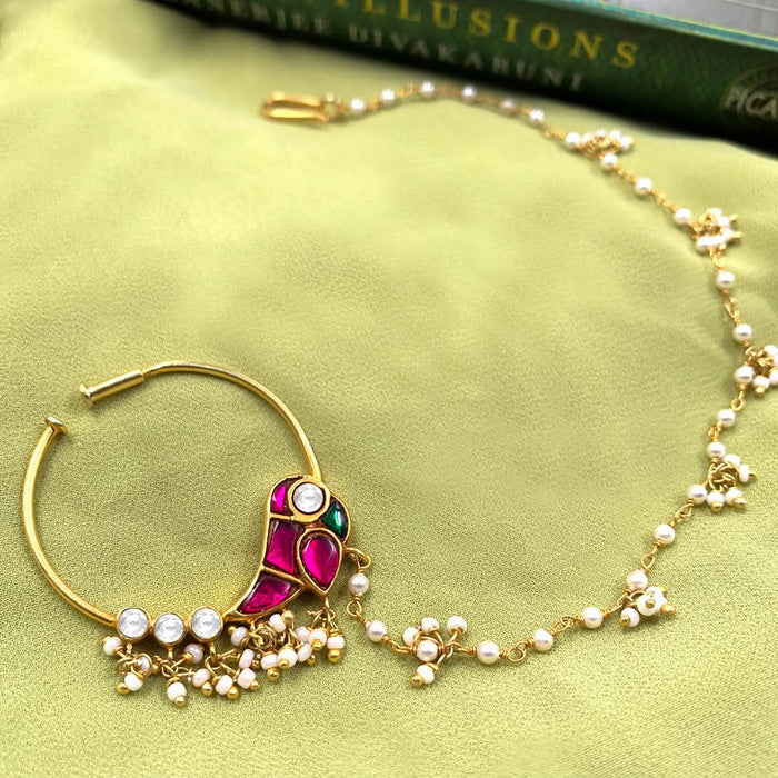Mithu Rajkumari Silver 24k Gold Plated Nath