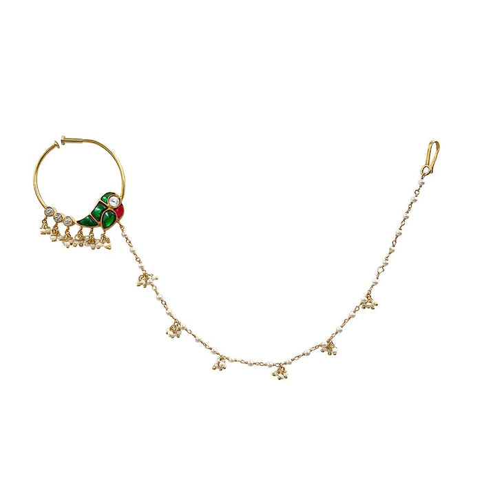Mithu Rajkumari Silver 24k Gold Plated Nath
