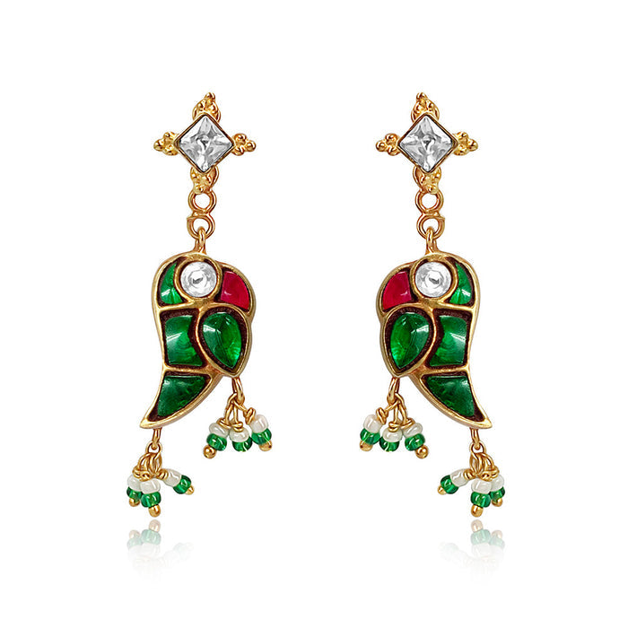 Mithu Silver 24k Gold Plated Stud Earrings