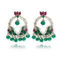 Mithu Silver Silver Chand Bali Earrings