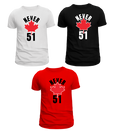 Never 51 Maple leaft red T-shirt
