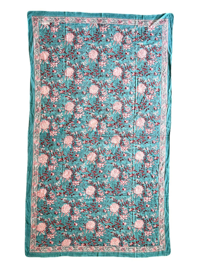 organic cotton block printed scarf