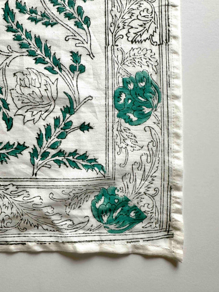 organic cotton block printed scarf