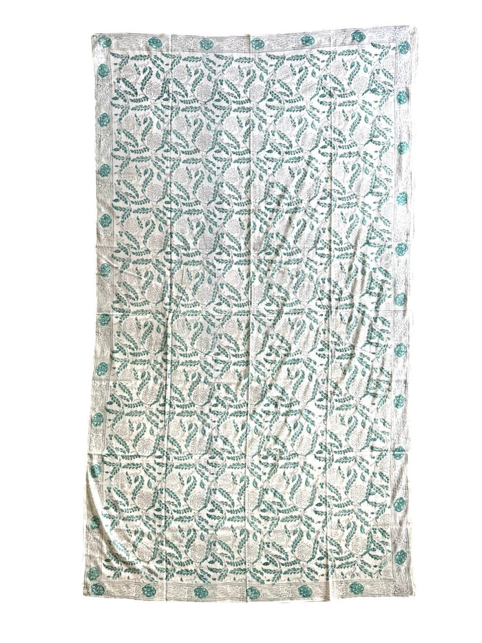 organic cotton block printed scarf