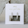 pave hoop earrings - white cz
