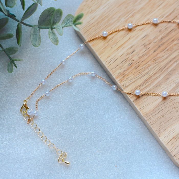Pearl chain Layering Necklace