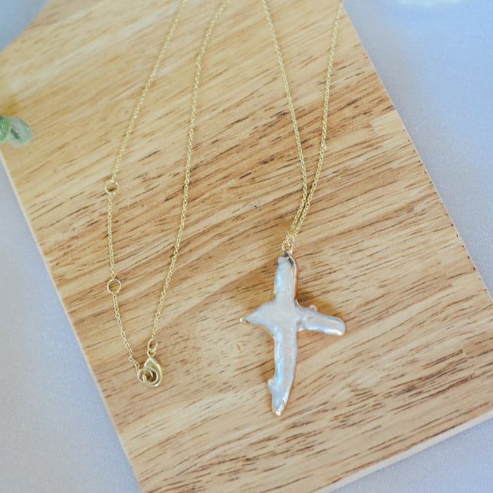 Pearl of Grace Cross Necklace