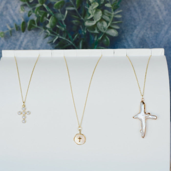 Pearl of Grace Cross Necklace