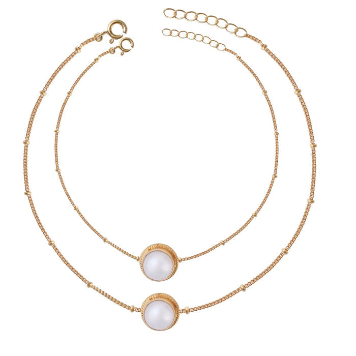 Pearl Silver 92.5 Anklet