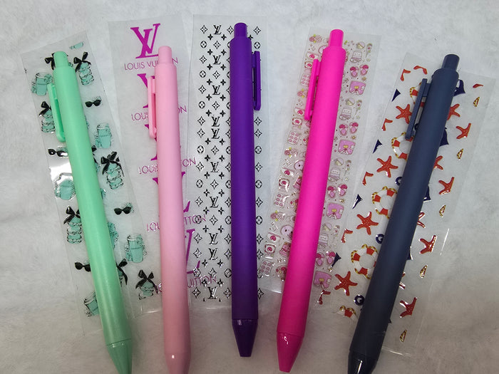 Pens with UV DTF pen wrap- designer  theme