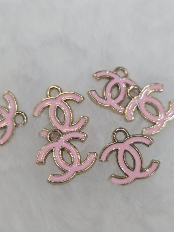 Pink CC cute -Metal Charm Pendant