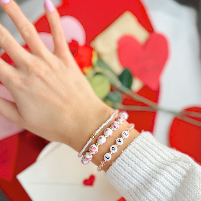 Pink Love Bracelet Stack