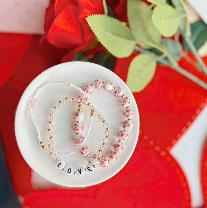 Pink Love Bracelet Stack